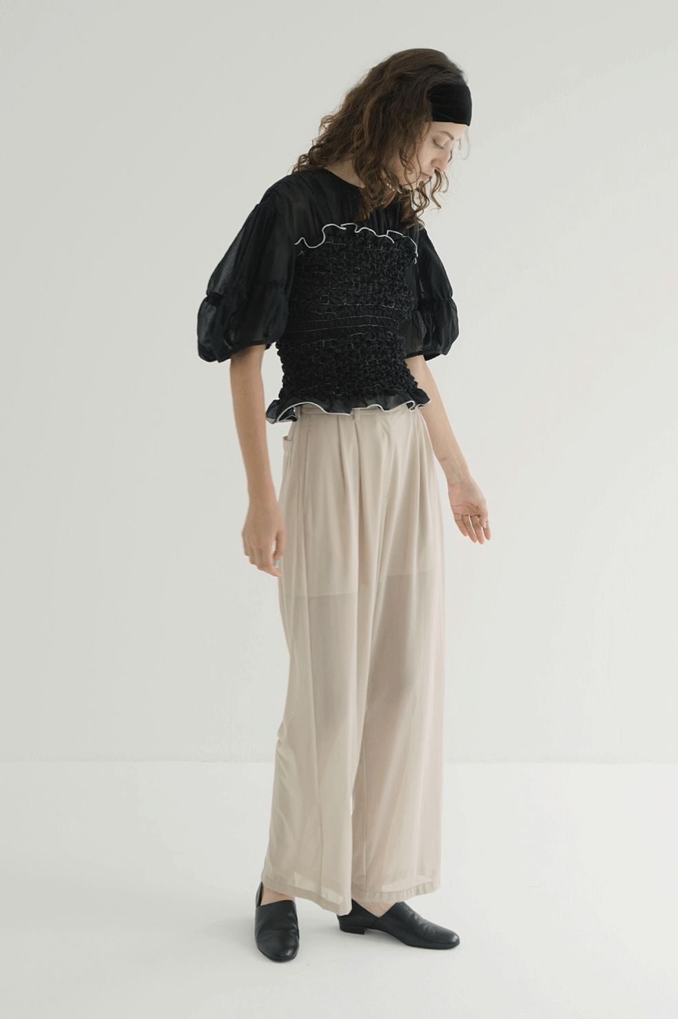 CLANE 2wayアジャストラッシュガードタックパンツ　ベージュ ドロースト CLANE 2wayアジャストラッシュガードタックパンツ ベージュ