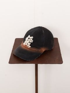 KAMIYA - ”KMY”Distressed Cap - ベースボールキャップ - BLACK