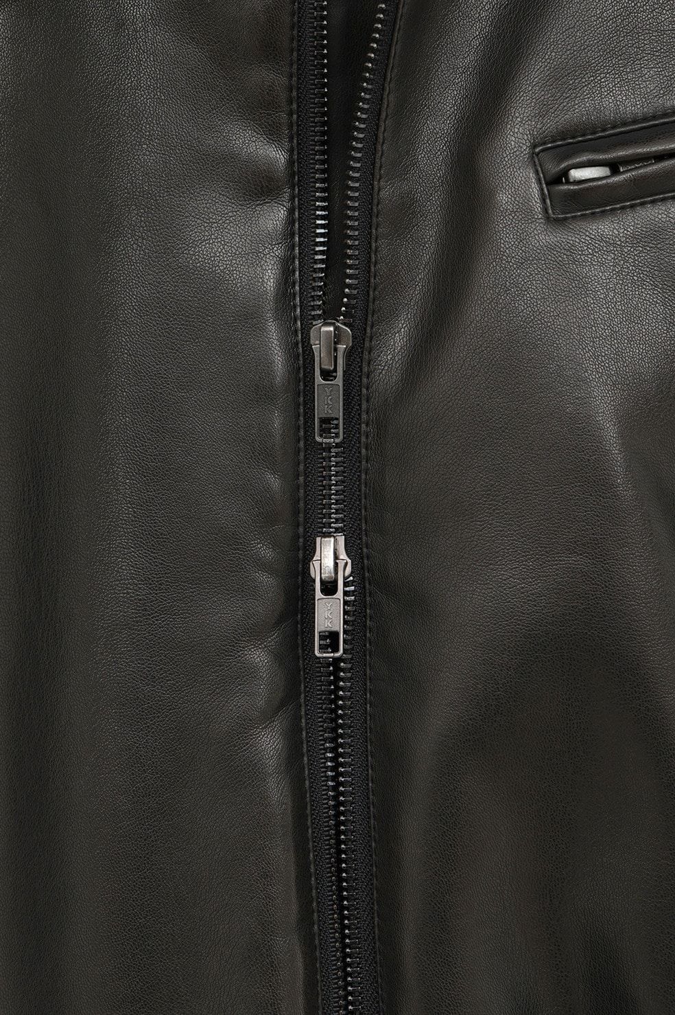 バルキーラインシングルレザージャケット - BULKY LINE SINGLE LEATHER JACKET (BLACK)