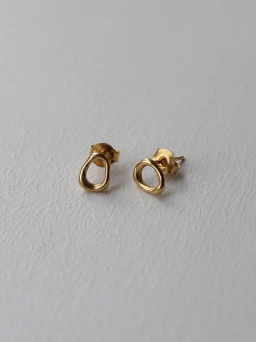 【両耳用】デューピアス GOLD ゴールド シンプル デザイン ユニセックス アクセサリー
