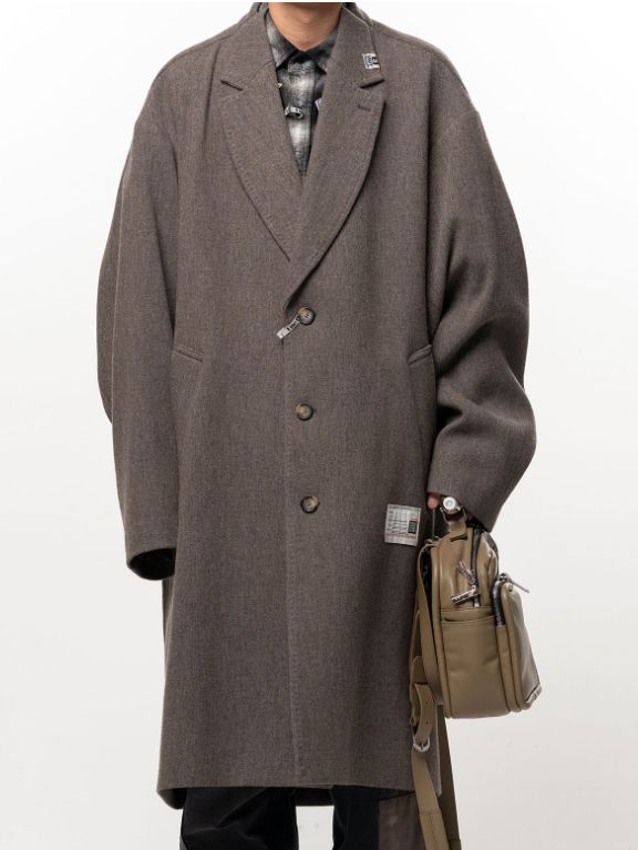 シフテッド ショルダー コート - SHIFTED SHOULDER COAT (BROWN)
