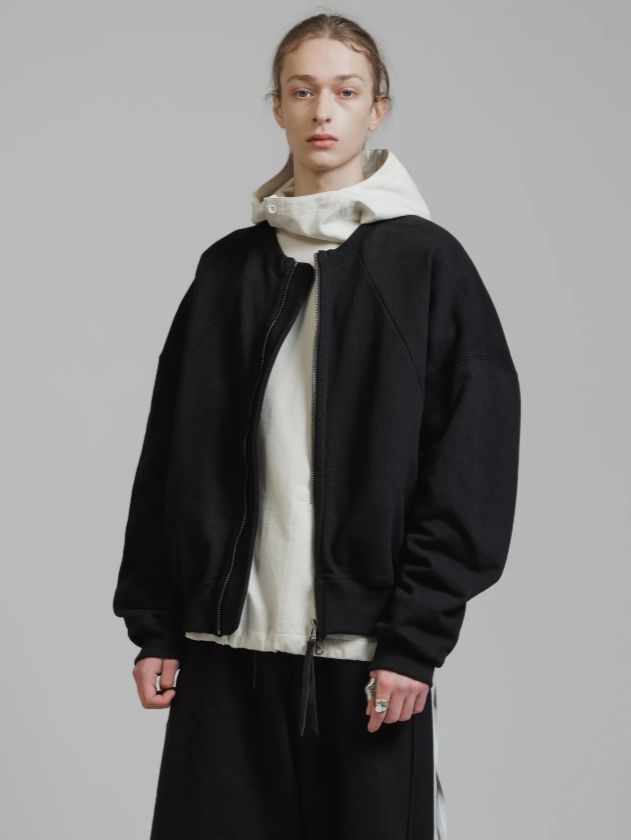 スウェット フライトジャケット - HEAVY WEIGHT SWEAT JACKET (BLACK)