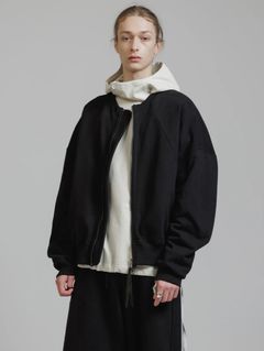 スウェット フライトジャケット - HEAVY WEIGHT SWEAT JACKET (BLACK)