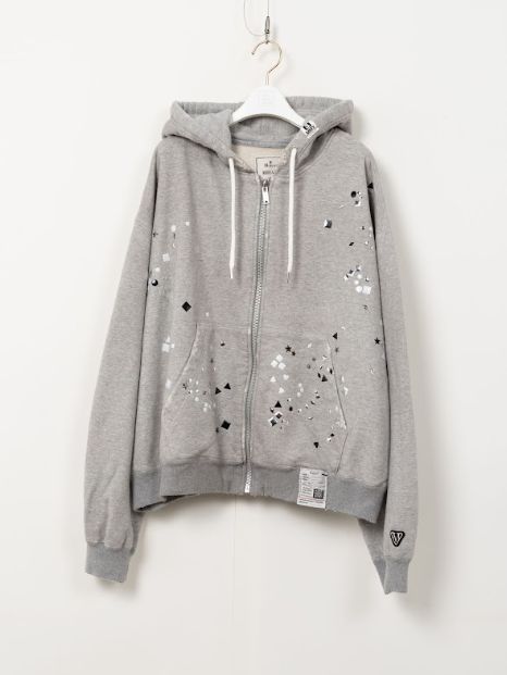 【レディース】エンベリッシュド ジップアップ フーディー｜Embellished Zip-up Hoodie - GREY