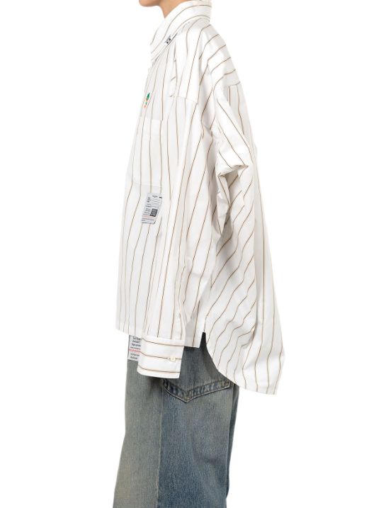 【レディース】レオンエンブロイダリーストライプシャツ| LEON Embroidery Stripe Shirt