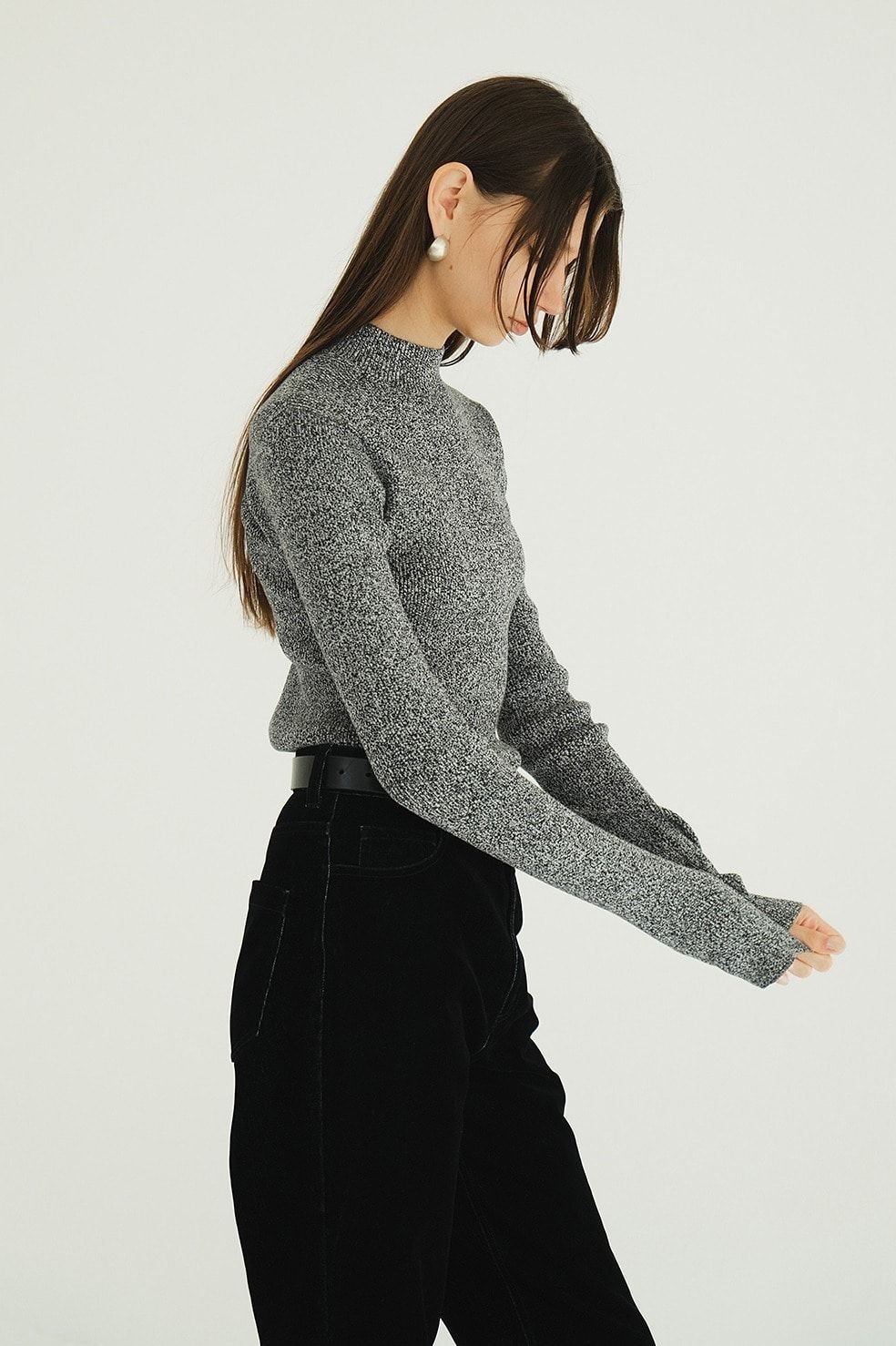 ハイネックリブニット	｜ H/N RIB KNIT TOPS (MIX)