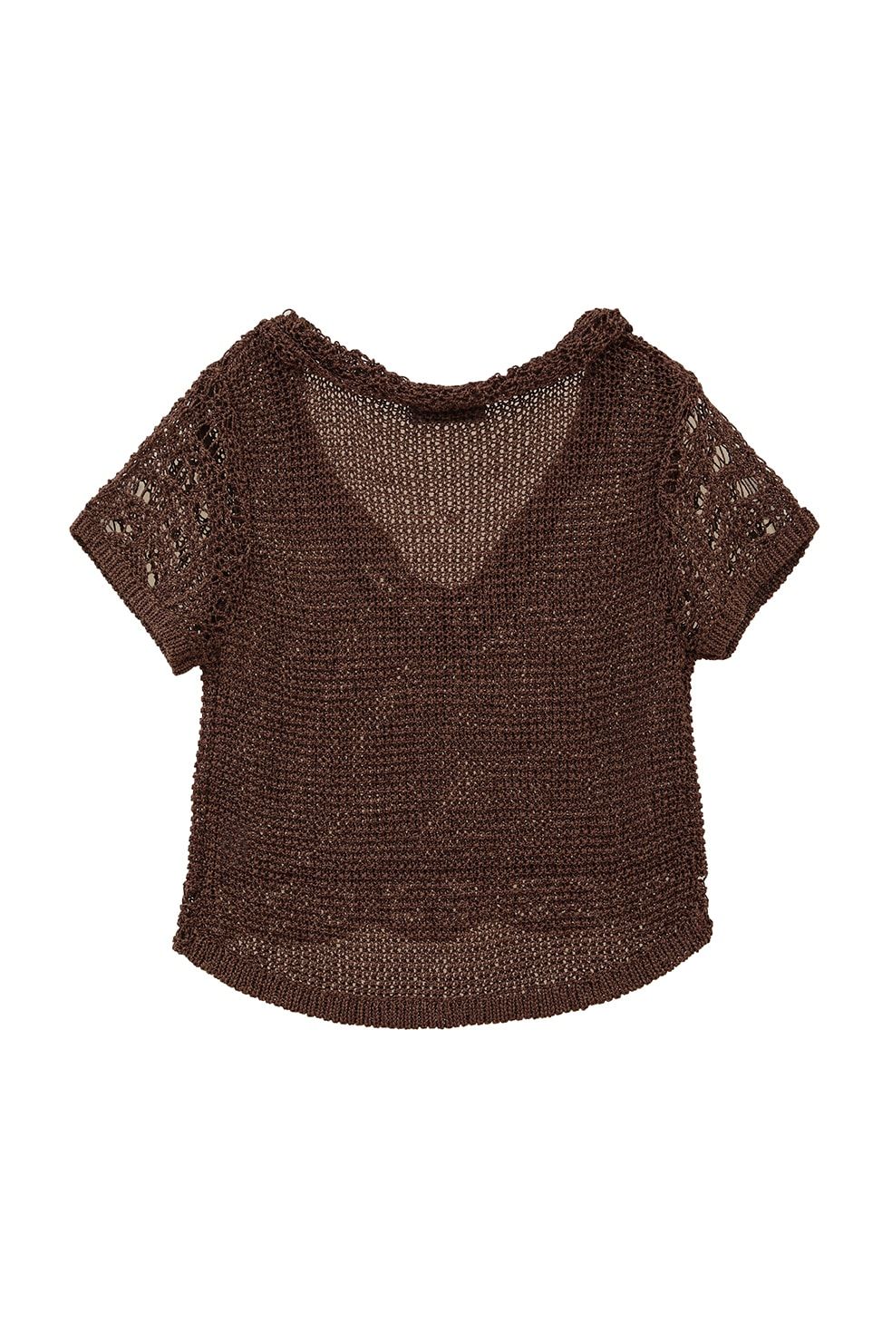 再入荷のおすすめ最新情報 CLANE - クロップドニットトップス - CROPPED CROCHET KNIT TOPS トップス