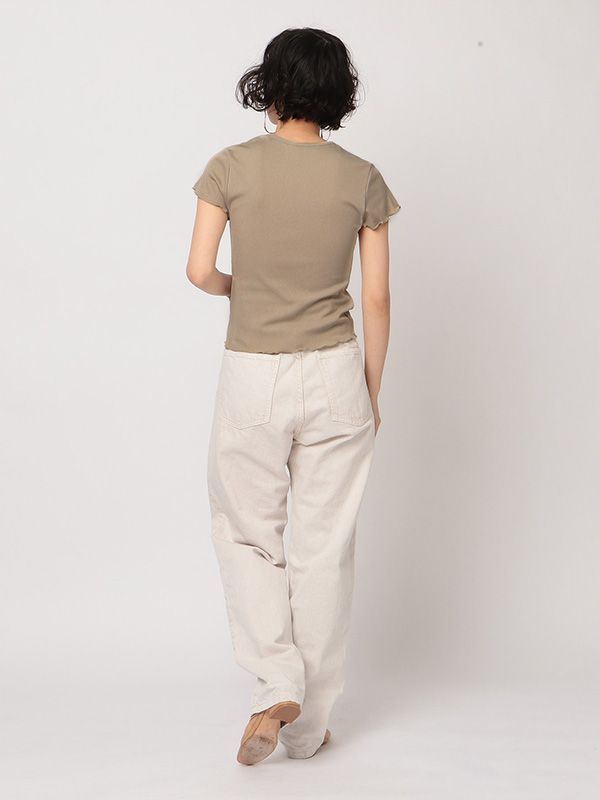 ソフトリブコンパクトTee - BEIGE