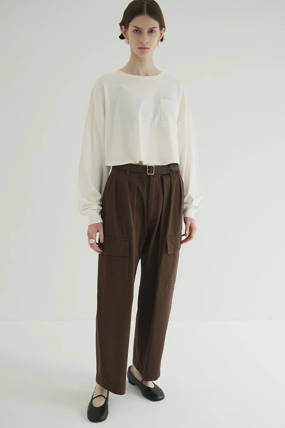 ピグメントショートトップス  -  PIGMENT SHORT TOPS (WHITE)