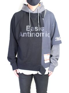 コンバインドフーディ - Combined  hoodie BLACK