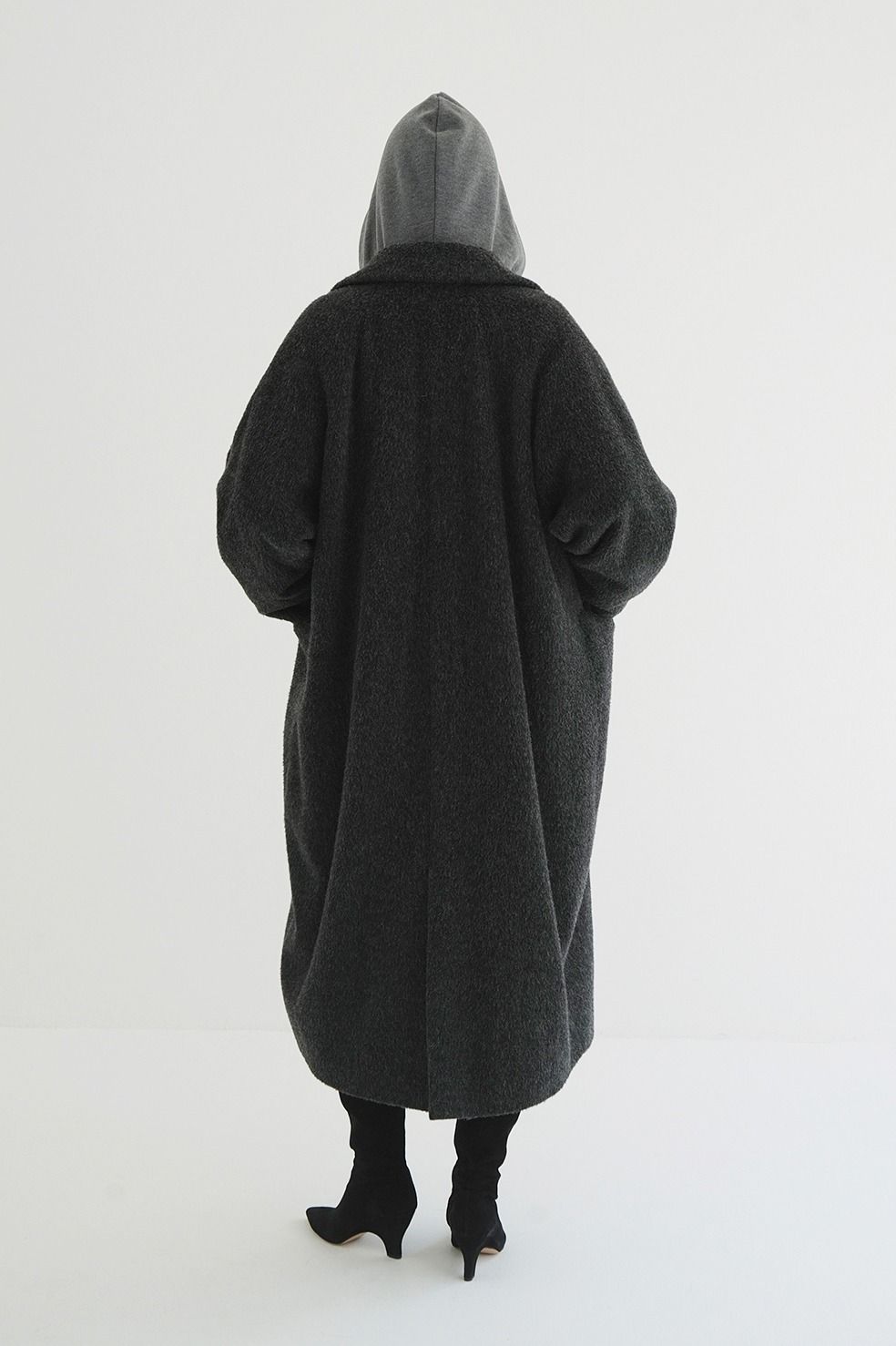 【25AW】ダブルウールロングコート - DOUBLE WOOL LONG COAT GREY