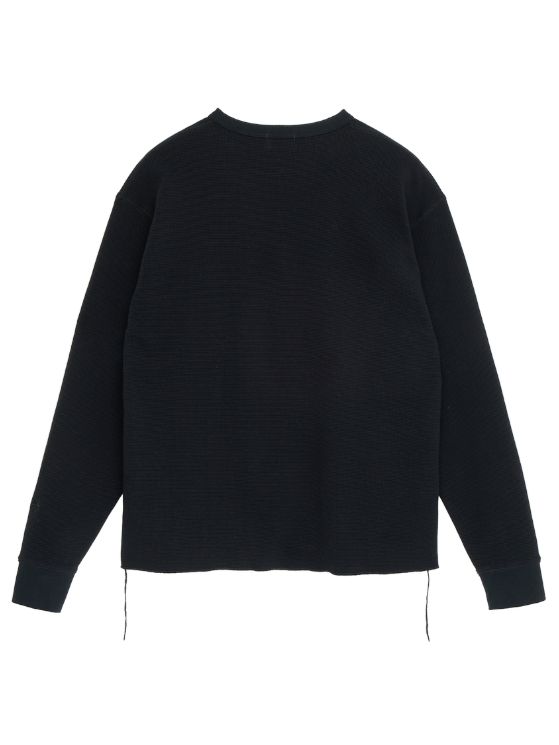 ロングスリーブサーマルカットソ - Thermal Long Sleeve Tee (BLACK)