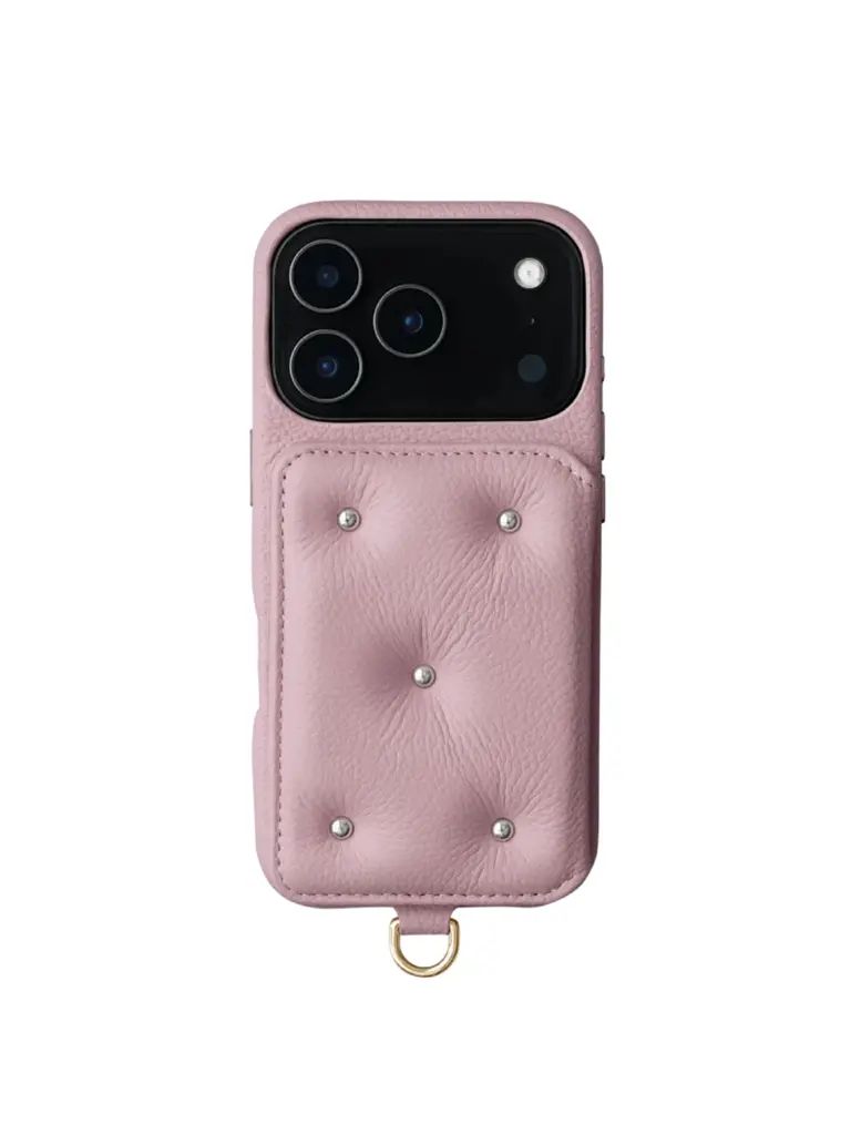 【BALLON CINQ】 手帳型 レザーケース iPhone 14～17シリーズ対応 (ライラック）