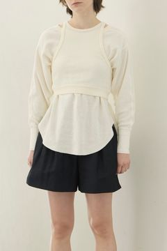 レイヤード ビスチェ サーマル トップス - IVORY -  LAYRED BUSTIER THERMAL TOPS
