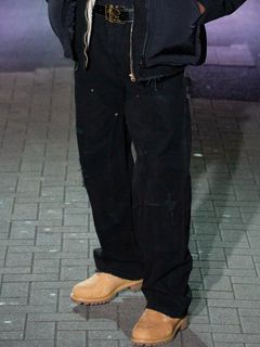 KAMIYA - ボロペインターパンツ - BORO PAINTER PANTS - BLACK
