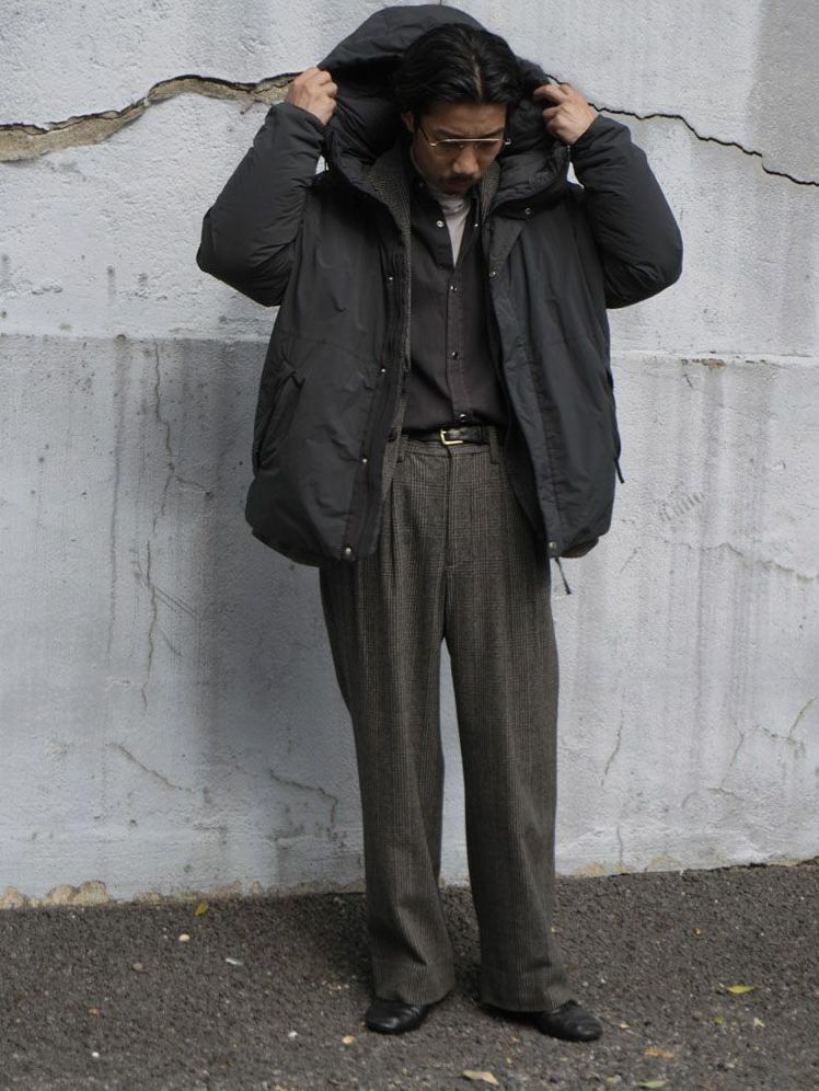700FIL ダウンジャケット  -  GARMENT DYED DOWN JACKET - FADE BLACK