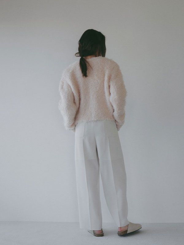 フェザーヤーンニットカーディガン （LIGHT PINK)