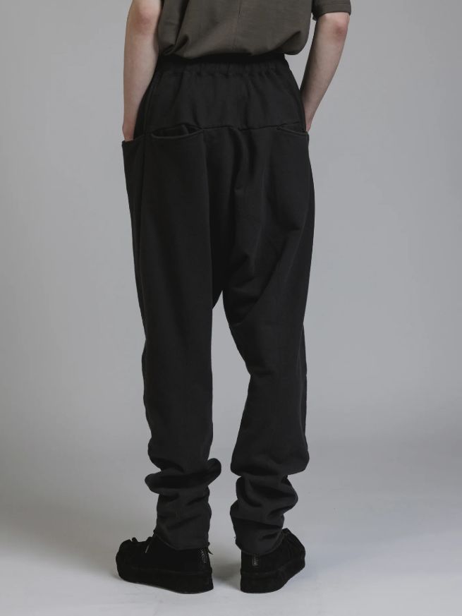 スウェット テーパードパンツ - SWEAT TAPERED PANTS (BLACK)