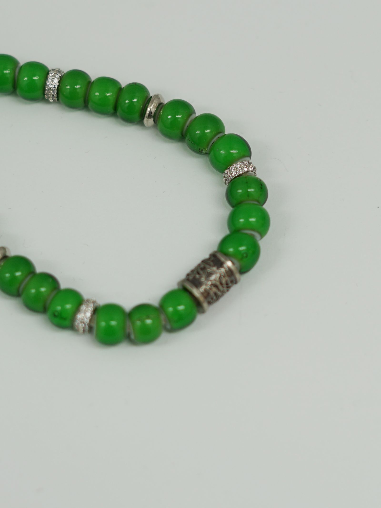 ”KMY ”BEADED BRACELET- ビーズブレスレット - GREEN