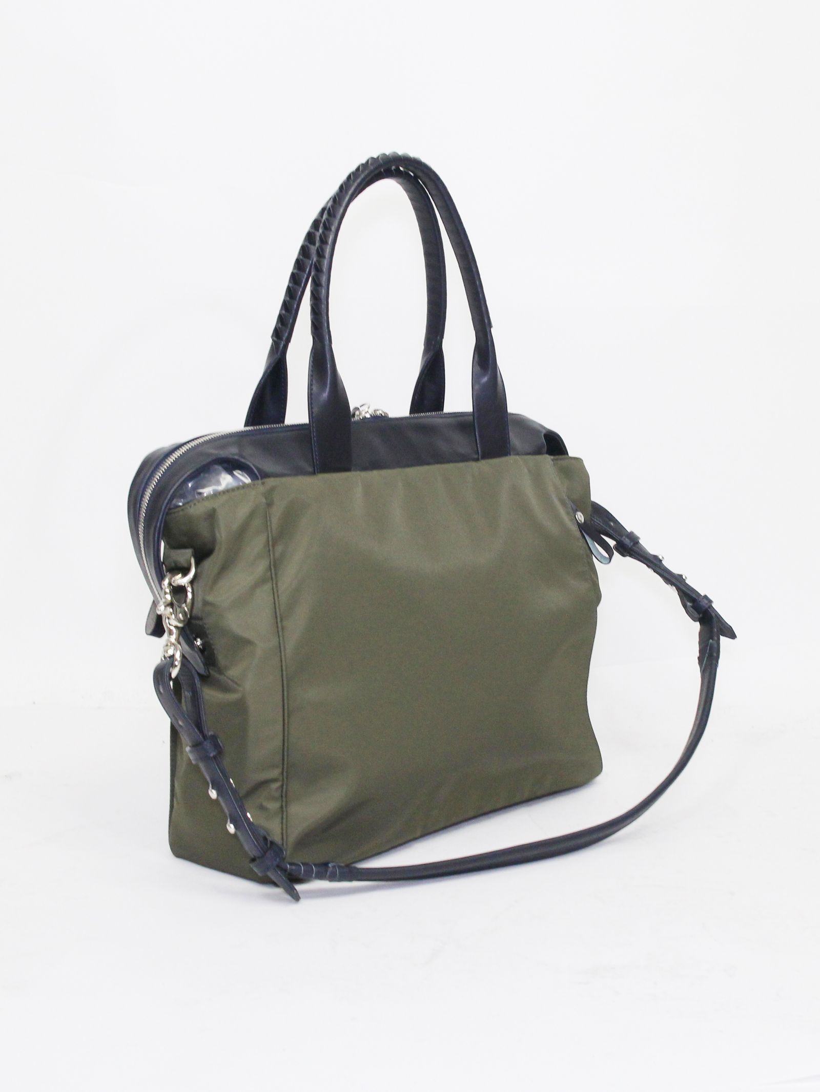 スライドトートバッグ - co21ssst010 R Nylon * glove leather