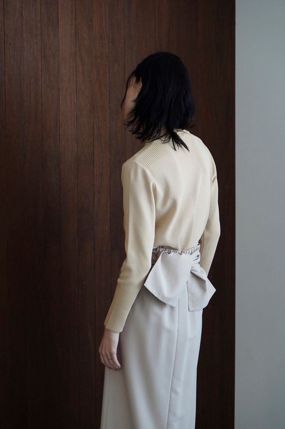 ベーシック コンパクト ニット トップス - BASIC COMPACT KNIT TOPS BEIGE