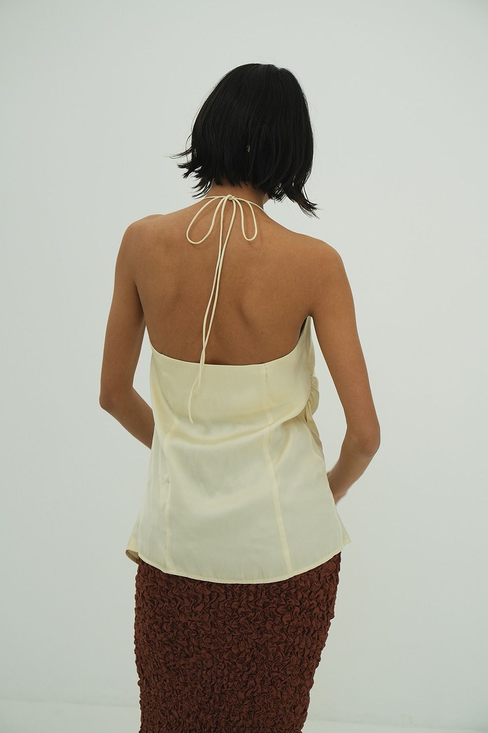 Clane DRAPE SATIN CAMI 完売キャミソール CLANE - ドレープサテンキャミソール - DRAPE SATIN CAMISOLE