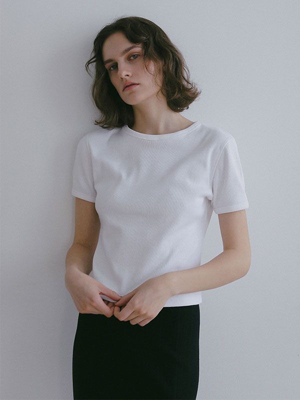 コンパクトフライスTee / カットソー  (WHITE)