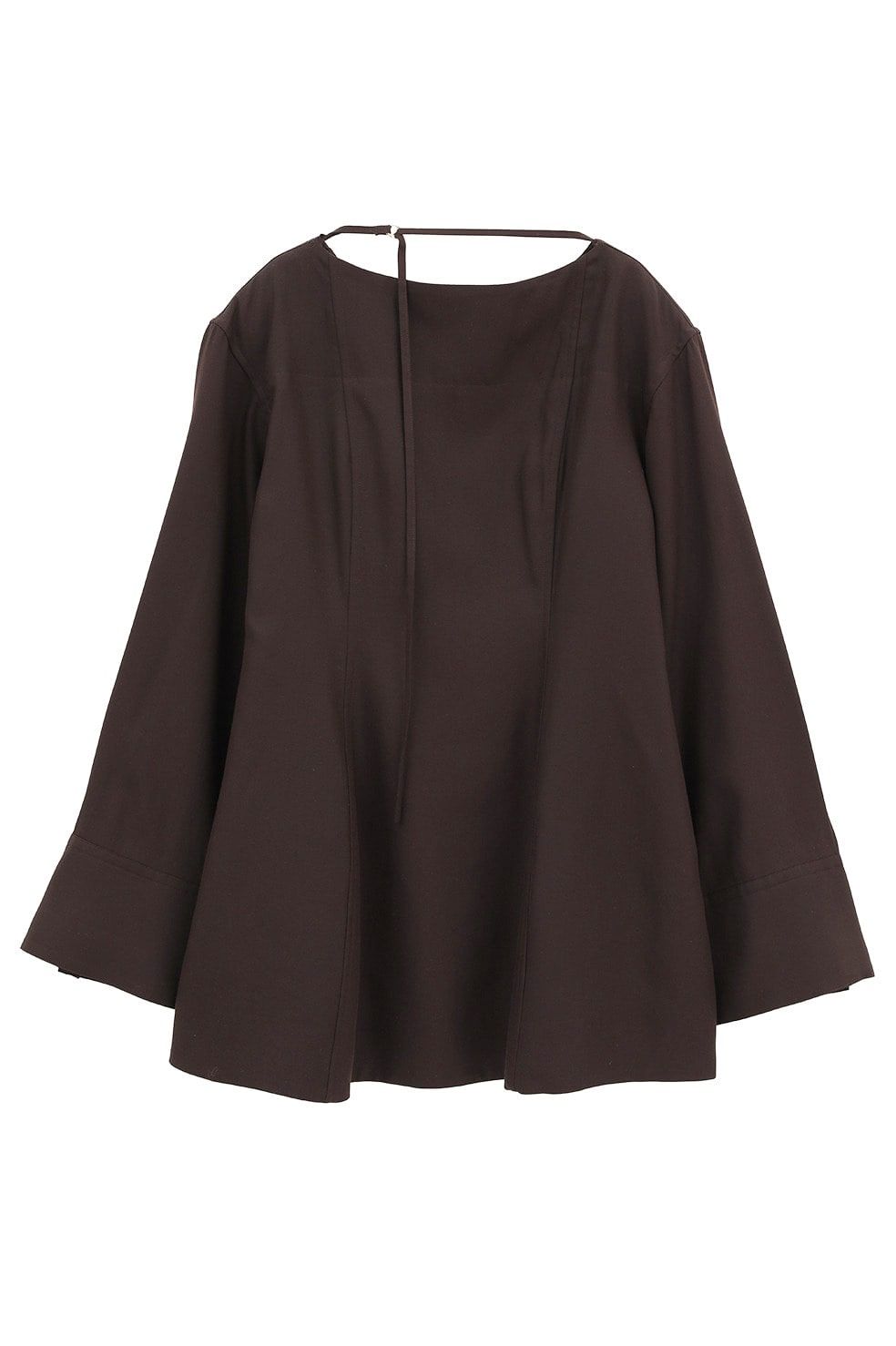 テンセルミニフレアワンピース - TENCEL MINI FLARE ONEPIECE (BROWN)