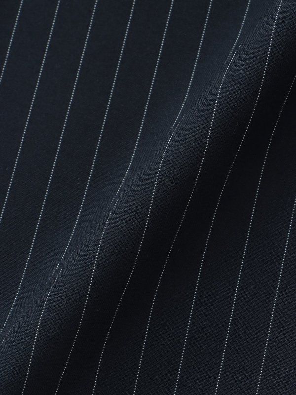 セミワイドタックスリットパンツ - NAVY