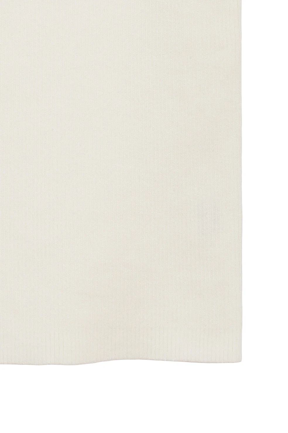 スクエアスリーブニットトップス | SQUARE SLEEVE KNIT TOPS - WHITE