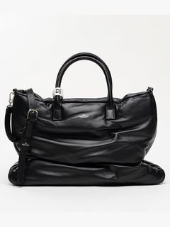 レザートート バッグ- PUCKER TOTE BAG (BLACK)