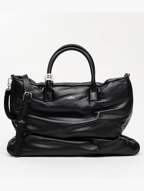 レザートート バッグ- PUCKER TOTE BAG (BLACK)