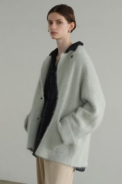 アンゴラ テーラードジャケット -  ANGOLA TAILORED KNIT JACKET - MINT