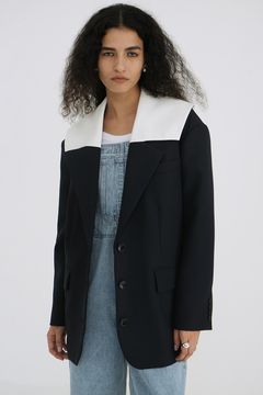 セーラーカラー シングル テーラードジャケット - SAILOR COLLAR TAILORED JACKET - NAVY