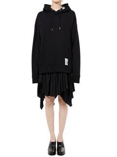 【レディース】フーディーコンバインドドレス | Hoodie Combined Dress (BLACK)