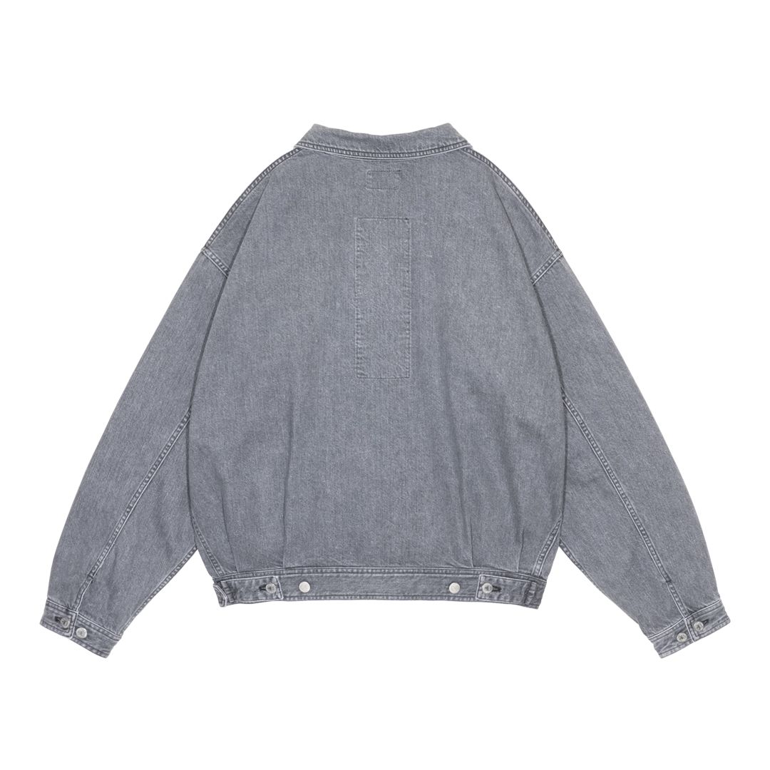 Washed Black NEP Denim Button Jacket