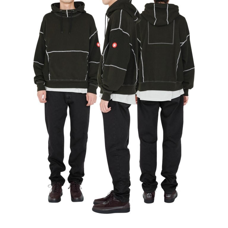 C.E - Wide Rib Cut Heavy Hoody Black | ALTERFATE