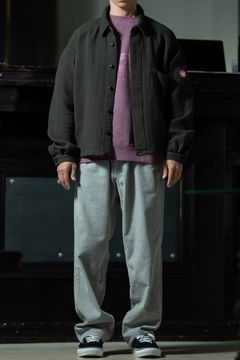 Pink Paradigm — C.E Overdye Paradigm Crew Neck × Cotton Gauze Short Shirt Jacket