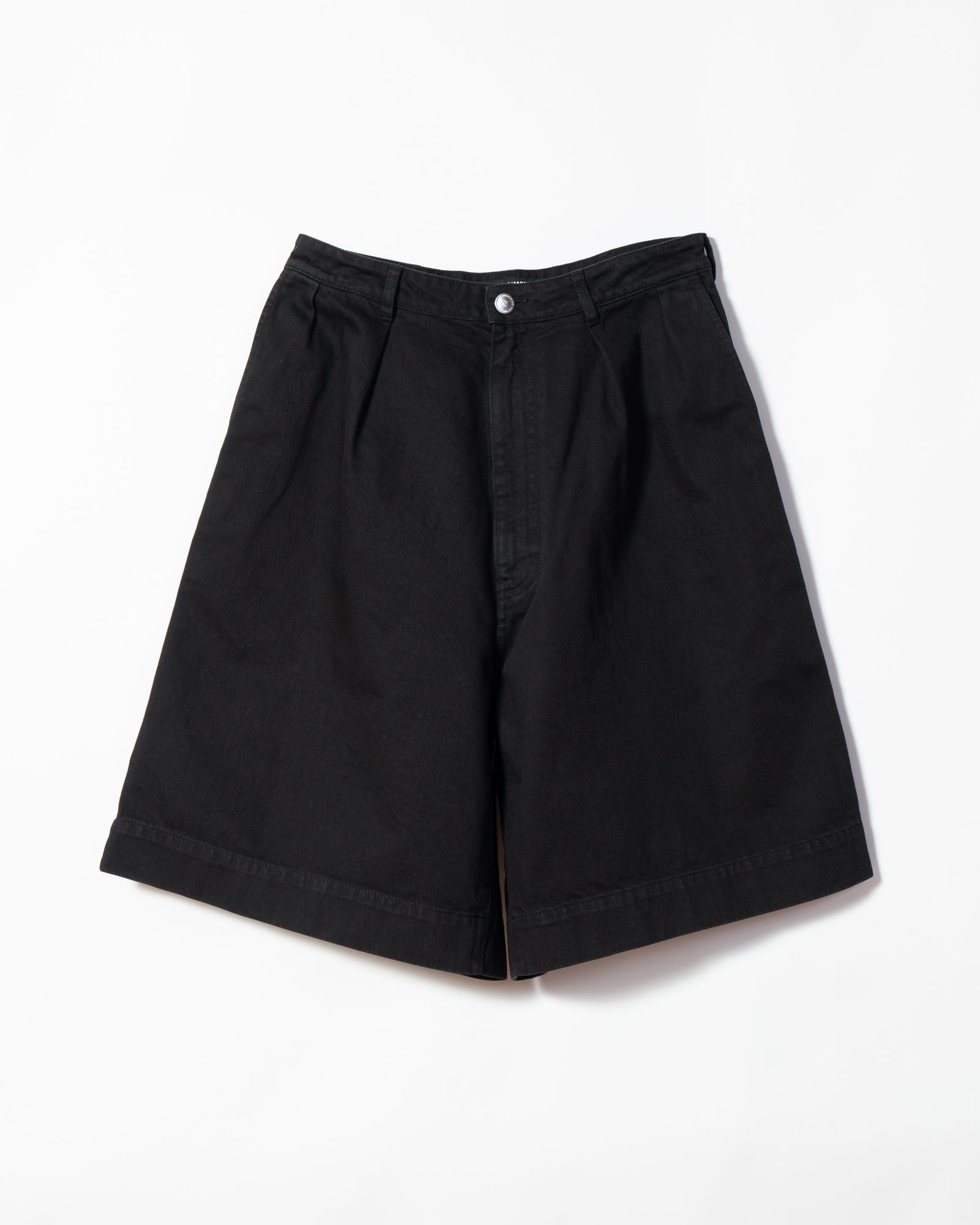 RAF SIMONS - 【ラスト1点 28】Wide denim shorts with double pleats