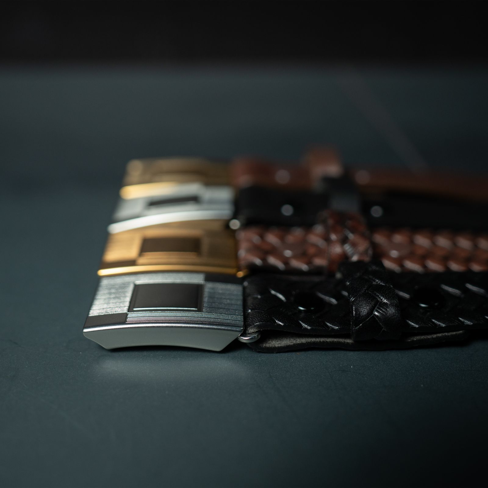 新品！T.T Basketweave Pattern Belt ベルト Taiga Takahashi Basketweave Pattern Belt Black Lot.021