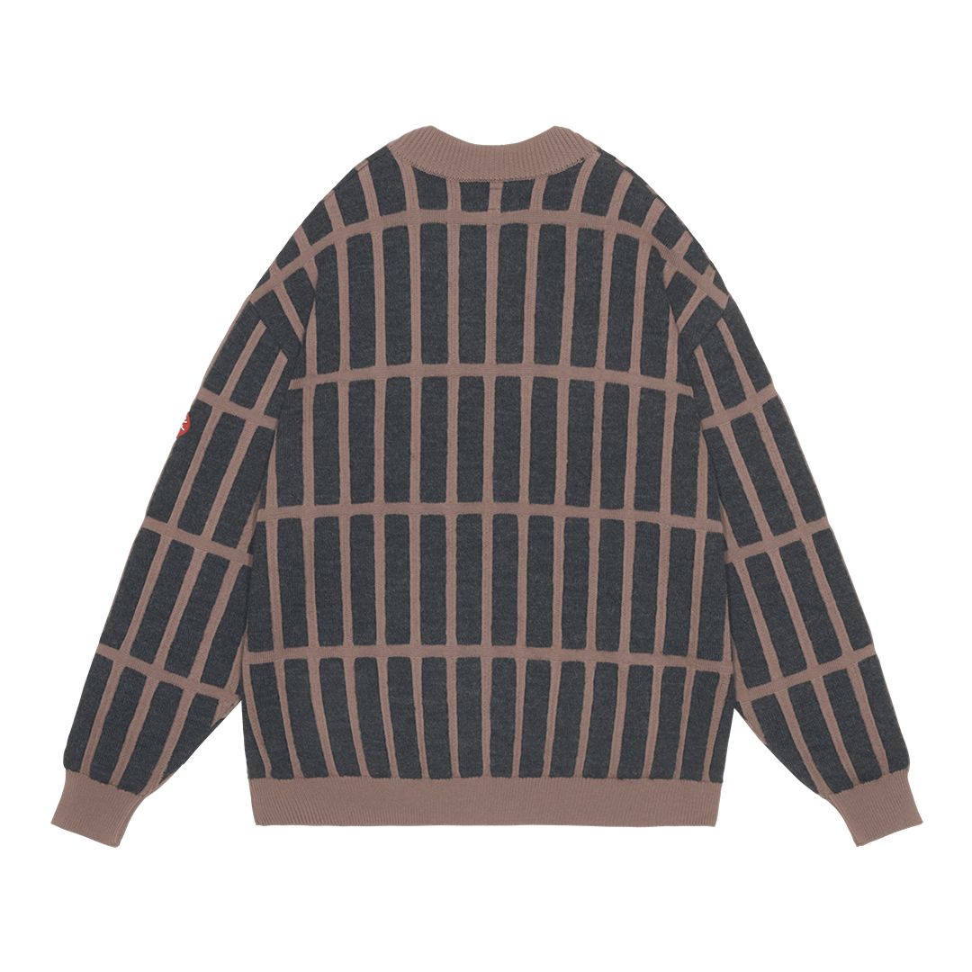 Rectangular Bar Knit Cardigan