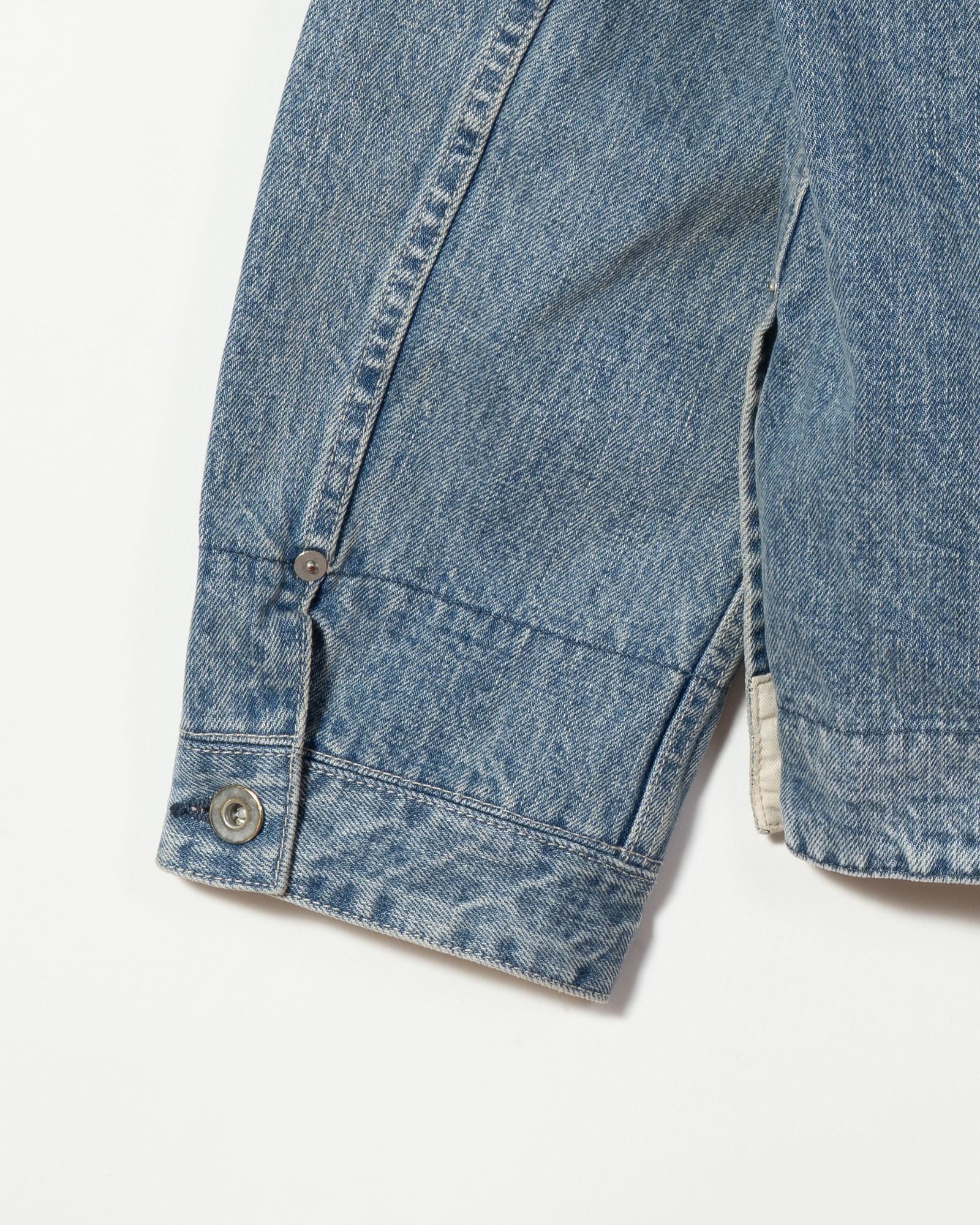 253-04001 Denim Pull Over Jacket #01 Indigo Washed