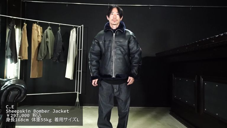 C.E - Sheepskin Bomber Jacket | ALTERFATE
