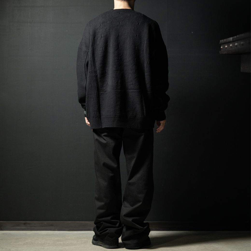 RAF SIMONS - 【ラスト1点（2）】Loose fit braid relief roundneck 