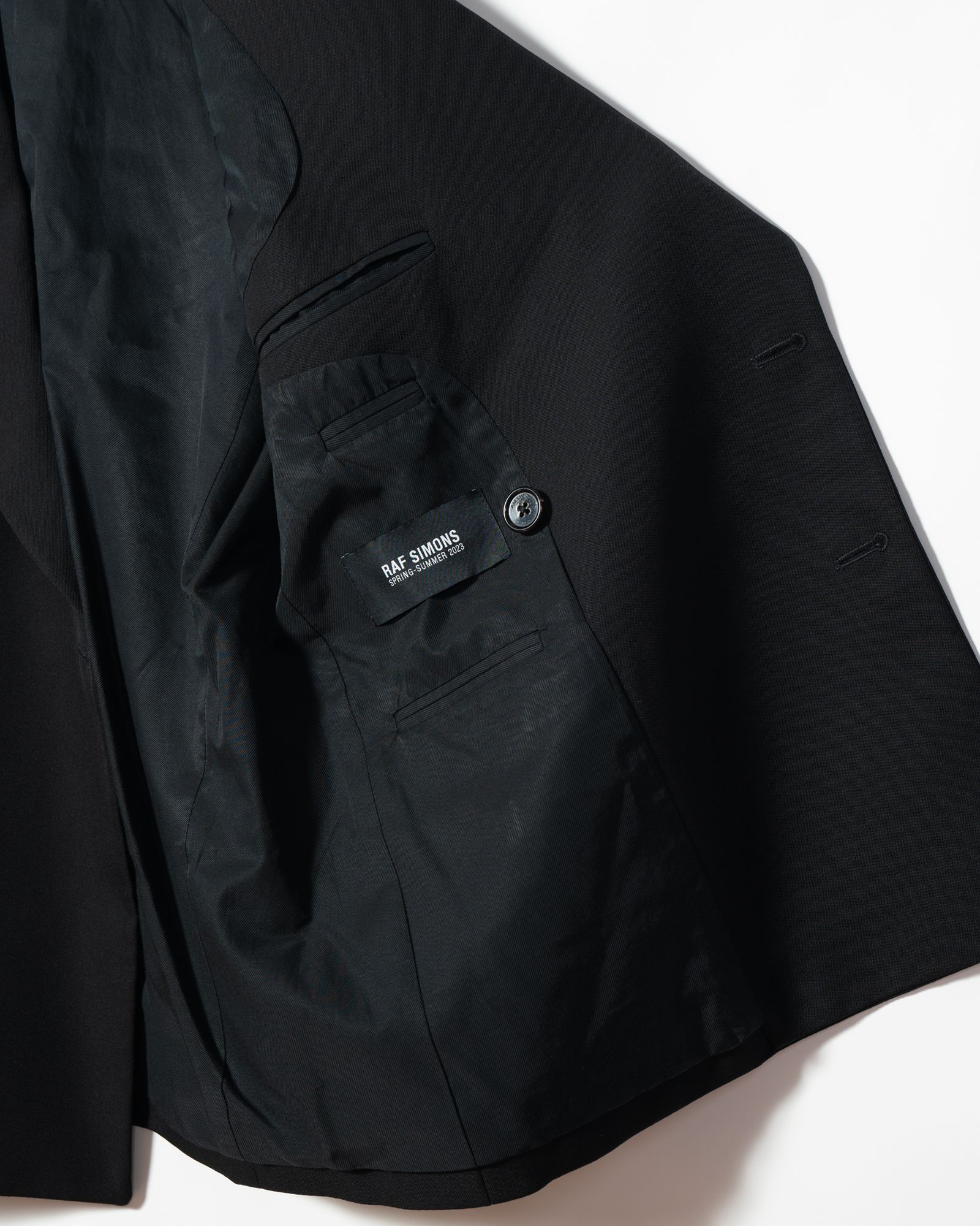 Double breasted blazer with peacock lapel