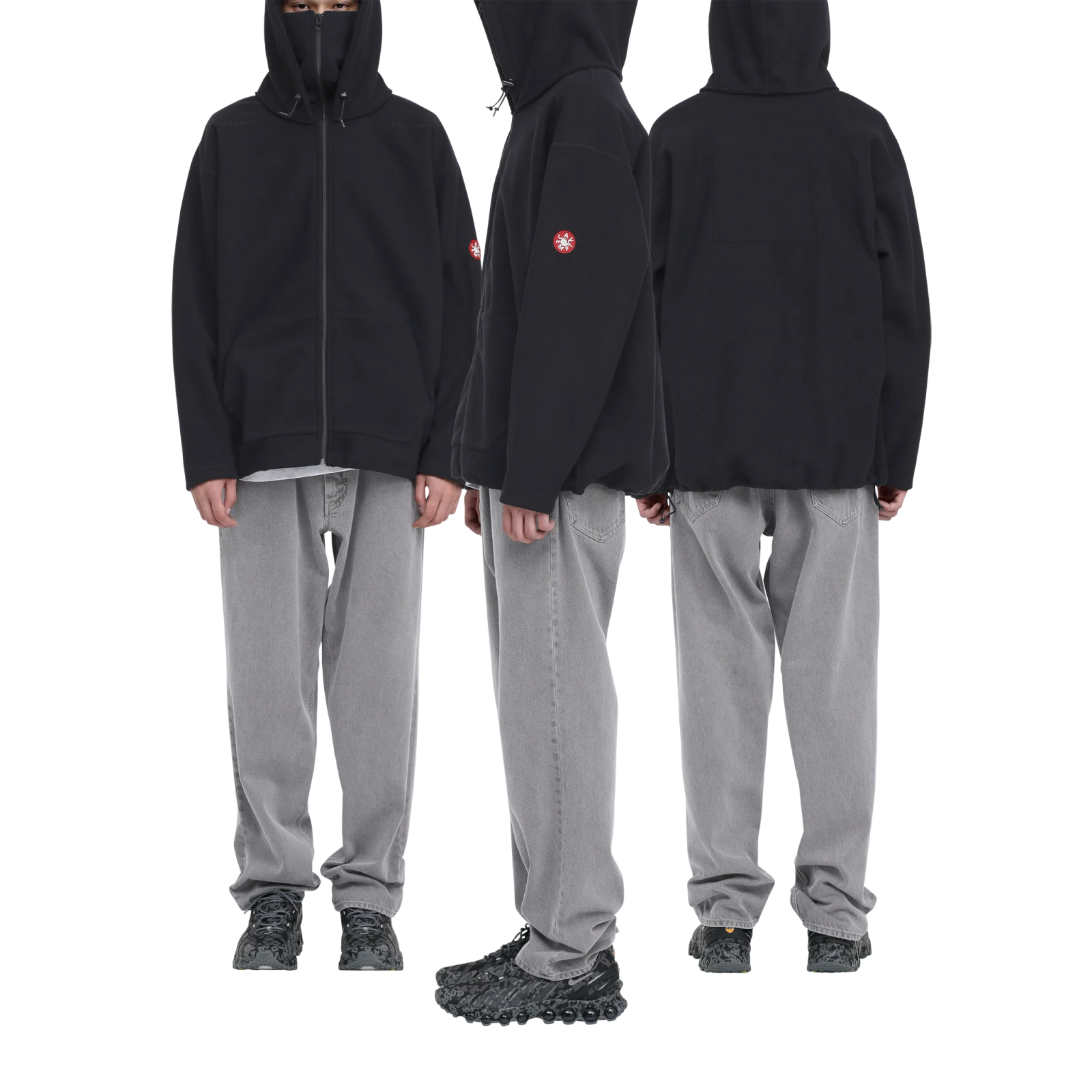 Attached Hood Fleece Zip Up