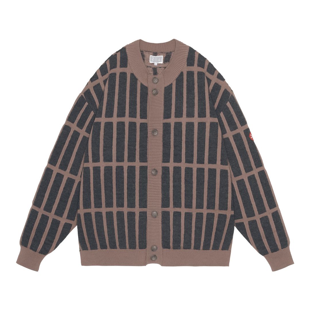 Rectangular Bar Knit Cardigan