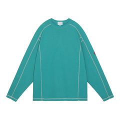 【ラスト1点（XL）】Crew Neck DBL Knit Long Sleeve Green