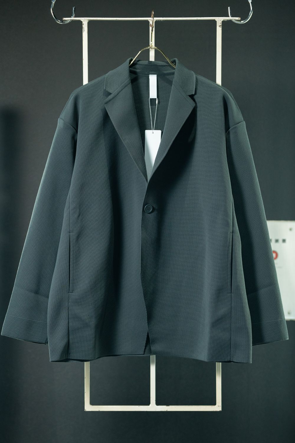 CFCL - Milan Rib Boxy Tailored Jacket - Smokey Black | ALTERFATE