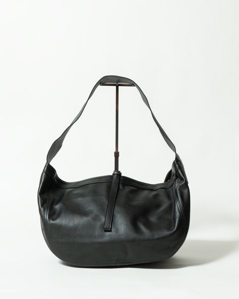 Lot.004 Newsboy Bag （Calf Leather Black） - TAIGA TAKAHASHI